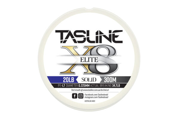 Tasline Elite X8 Solid 150M Spool - - Mansfield Hunting & Fishing - Products to prepare for Corona Virus