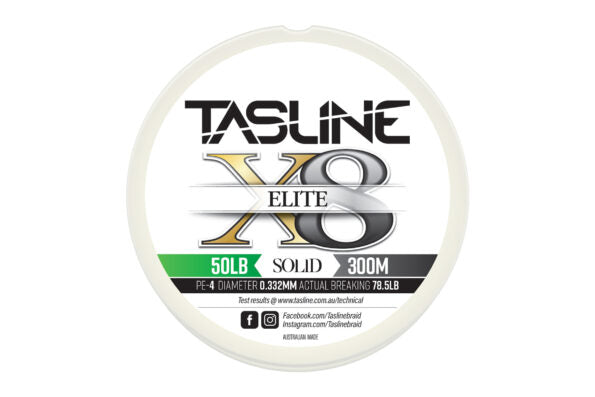 Tasline Elite X8 Solid 150M Spool - - Mansfield Hunting & Fishing - Products to prepare for Corona Virus