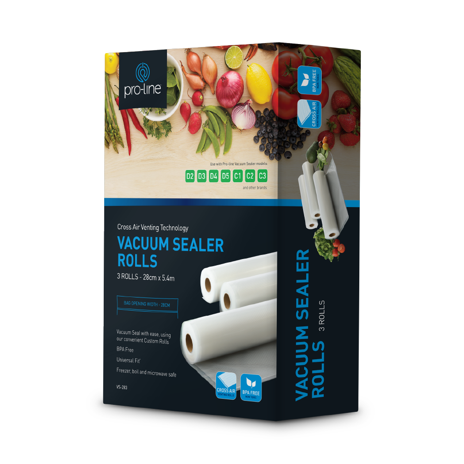 Vacuum Sealer Rolls 3 Rolls in 1 Size 28cm X 5.4m -  - Mansfield Hunting & Fishing - Products to prepare for Corona Virus