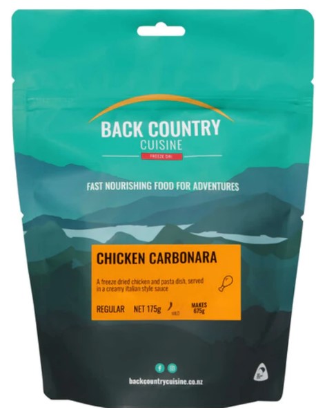 Back Country Cuisine - Chicken Carbonara - REGULAR - Mansfield Hunting & Fishing - Products to prepare for Corona Virus