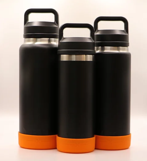 Essential Armour Silicon Yeti Bottle Protector - Bright Orange - The Party - - Mansfield Hunting & Fishing - Products to prepare for Corona Virus