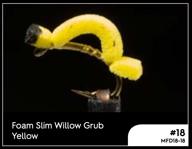 Manic Foam Slim Willow - Yellow #18 - - Mansfield Hunting & Fishing - Products to prepare for Corona Virus