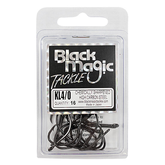 Black Magic KL Black Hooks - 4/0 - Mansfield Hunting & Fishing - Products to prepare for Corona Virus