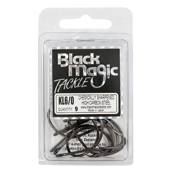 Black Magic KL Black Hooks - 6/0 - Mansfield Hunting & Fishing - Products to prepare for Corona Virus