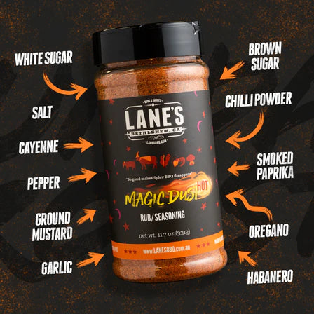 Lanes BBQ Pitmaster Seasoning - Magic Dust Hot - 340 Gm -  - Mansfield Hunting & Fishing - Products to prepare for Corona Virus