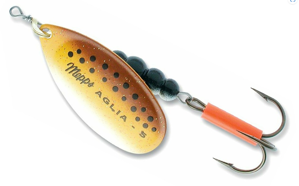 Mepps Aglia Spinner - 2 / FLUO BROWN GOLD - Mansfield Hunting & Fishing - Products to prepare for Corona Virus