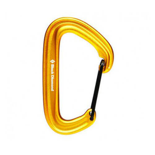 Black Diamond Miniwire Carabiner - YELLOW - Mansfield Hunting & Fishing - Products to prepare for Corona Virus