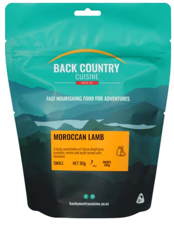 Back Country Cuisine - Moroccan Lamb - REGULAR - Mansfield Hunting & Fishing - Products to prepare for Corona Virus