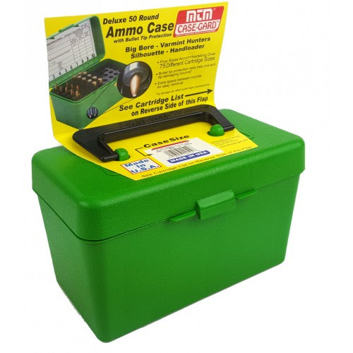 Mtm Deluxe 50 Round Ammo Case Medium - - Mansfield Hunting & Fishing - Products to prepare for Corona Virus