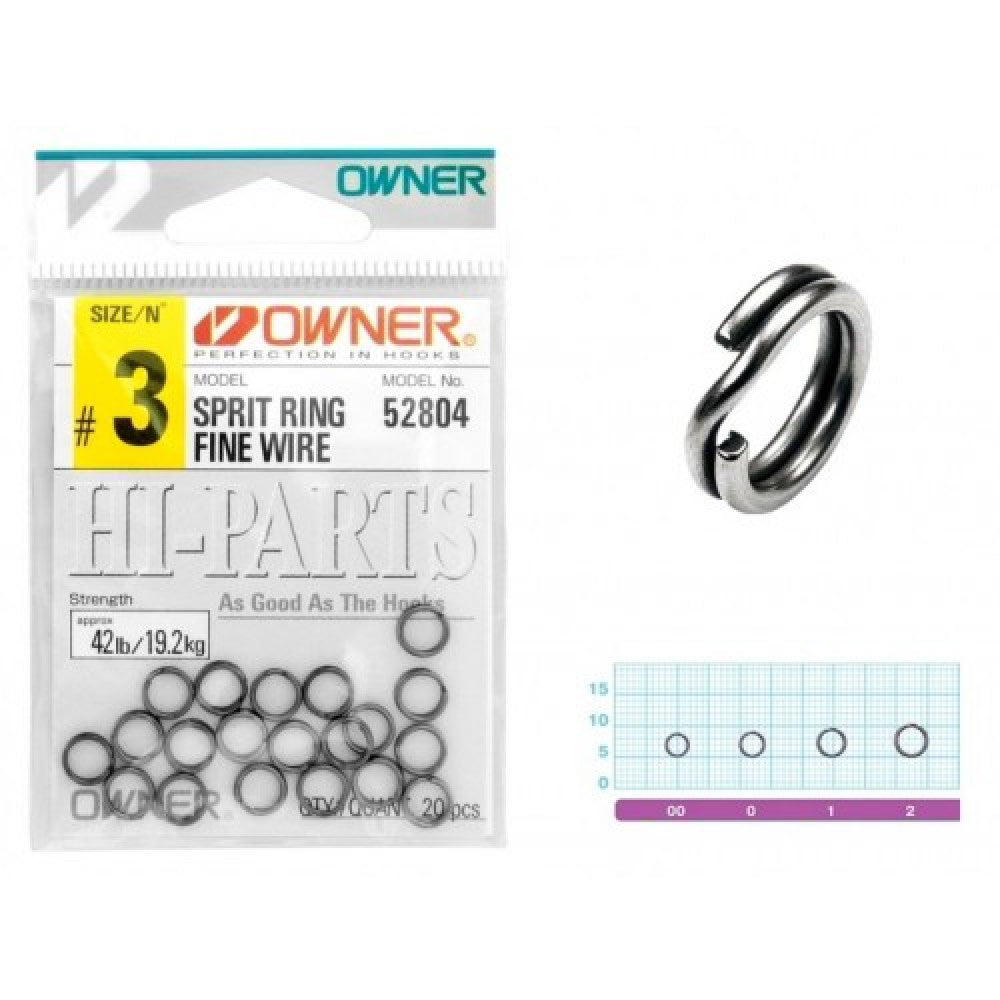 Owner Fine Wire Split Ring - #3 - Mansfield Hunting & Fishing - Products to prepare for Corona Virus
