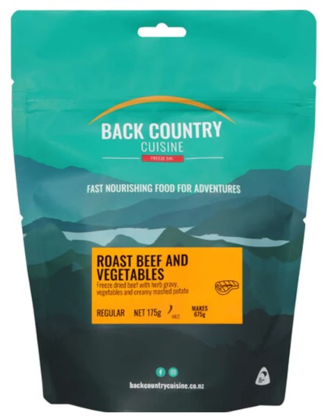 Back Country Cuisine - Roast Beef And Vegetables - REGULAR - Mansfield Hunting & Fishing - Products to prepare for Corona Virus