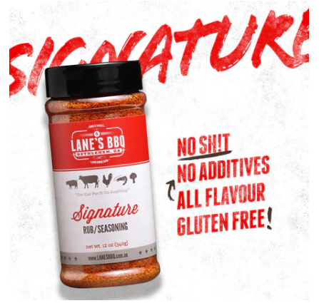 Lanes BBQ Pitmaster Seasoning - Signature - 340 Gm -  - Mansfield Hunting & Fishing - Products to prepare for Corona Virus