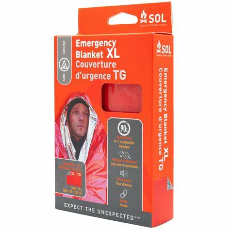 SOL Heavy Duty Emergency Blanket XL - - Mansfield Hunting & Fishing - Products to prepare for Corona Virus