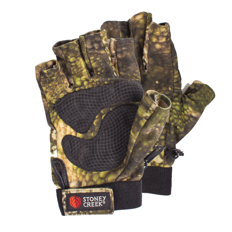 Stoney Creek Fingerless Gloves - TCF - S / CAMO - Mansfield Hunting & Fishing - Products to prepare for Corona Virus