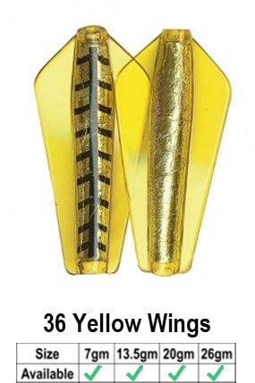 Tassie Devil - 26gr Lure - 26GR / 36 YELLOW WINGS - Mansfield Hunting & Fishing - Products to prepare for Corona Virus