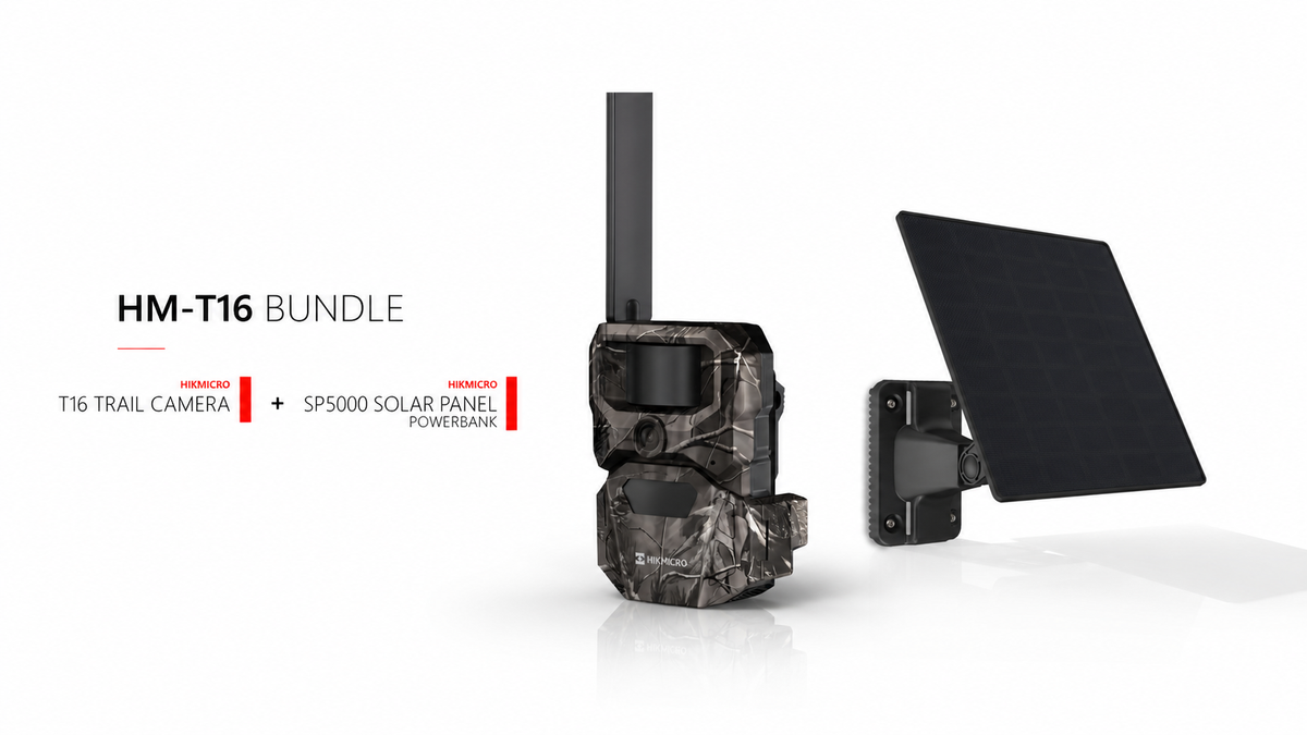 Hikmicro T16 AA Trail Camera & SP5000 Solar Panel Bundle - - Mansfield Hunting & Fishing - Products to prepare for Corona Virus