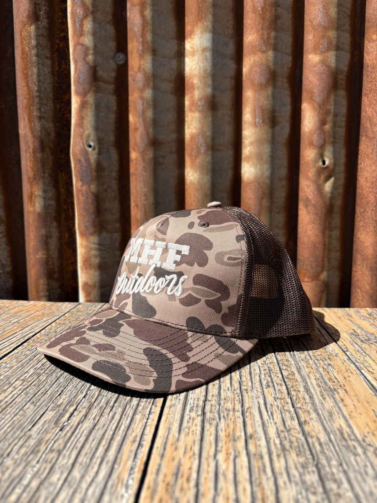 MHF Outdoors Duck Camo Trucker Cap - - Mansfield Hunting & Fishing - Products to prepare for Corona Virus