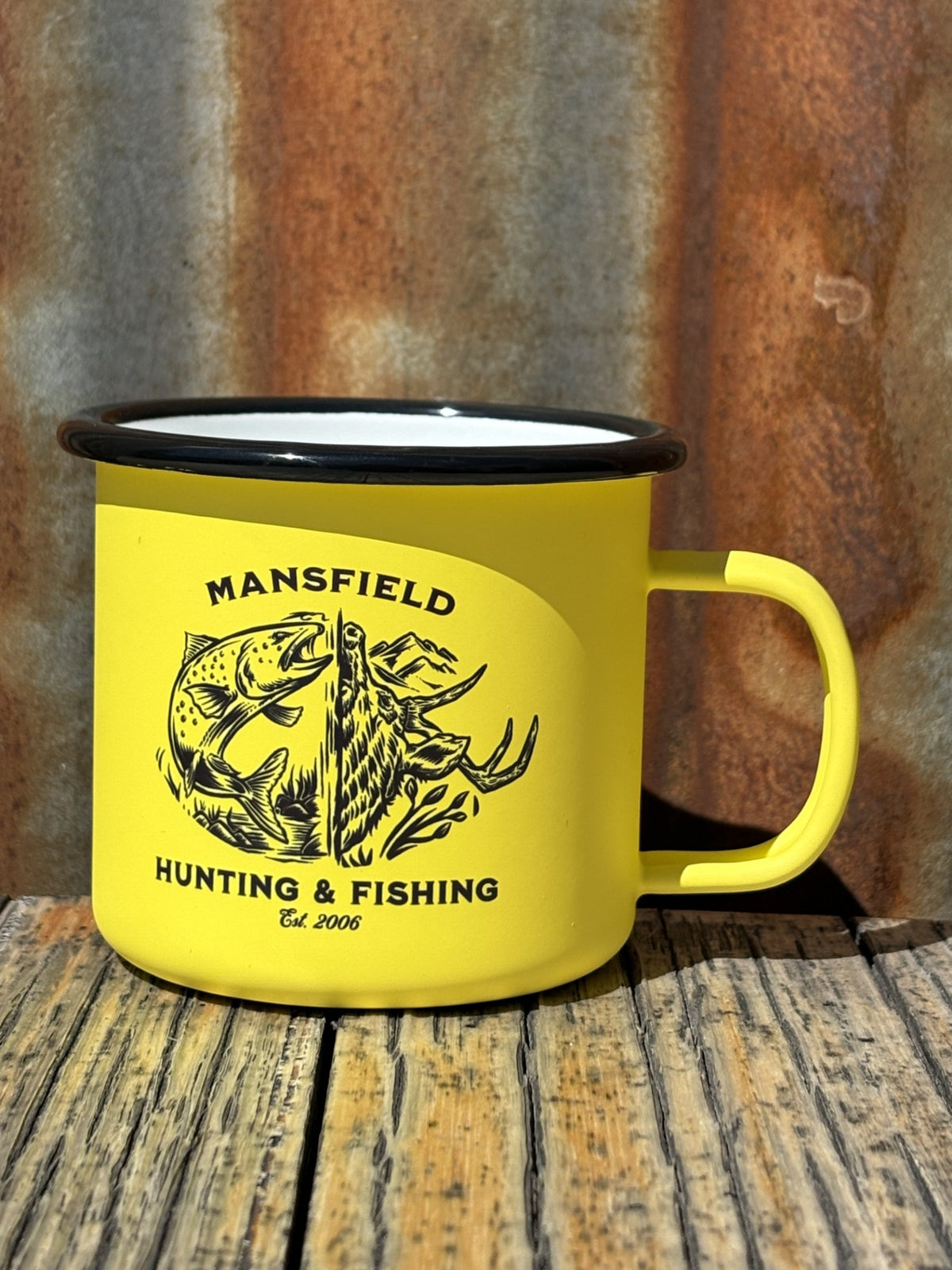MHF Outdoors Enamel Camp Mug - - Mansfield Hunting & Fishing - Products to prepare for Corona Virus