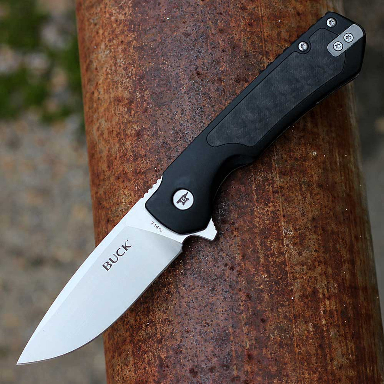 Buck Stinger 7.6cm Drop Point Knife - BLACK - Mansfield Hunting & Fishing - Products to prepare for Corona Virus