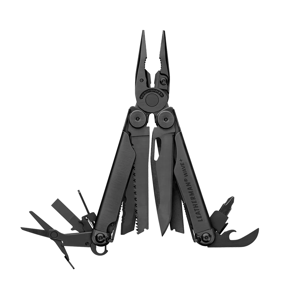 Leatherman Wave Plus Black Oxide Multi-tool - - Mansfield Hunting & Fishing - Products to prepare for Corona Virus