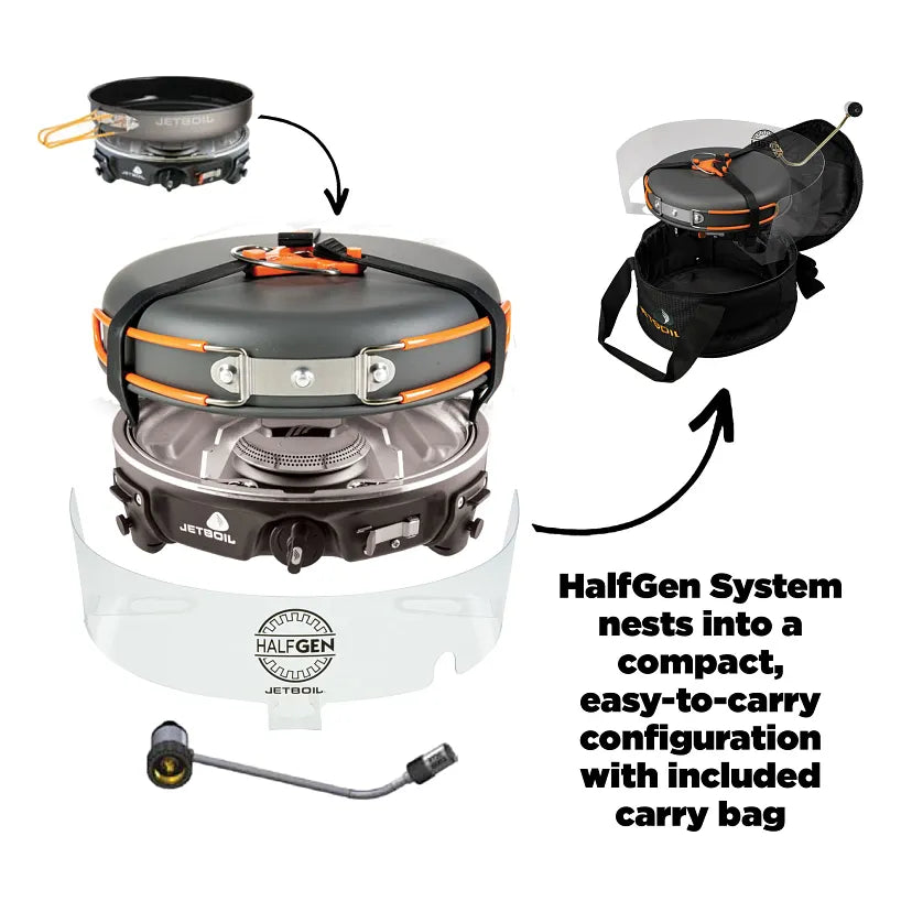 Jetboil HalfGen Basecamp Cooking System - - Mansfield Hunting & Fishing - Products to prepare for Corona Virus