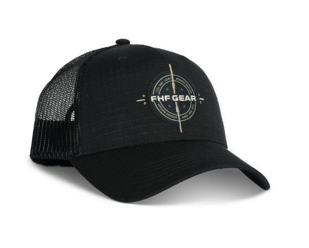 FHF Gear Ripstop Sights Trucker Hat - BLACK - Mansfield Hunting & Fishing - Products to prepare for Corona Virus