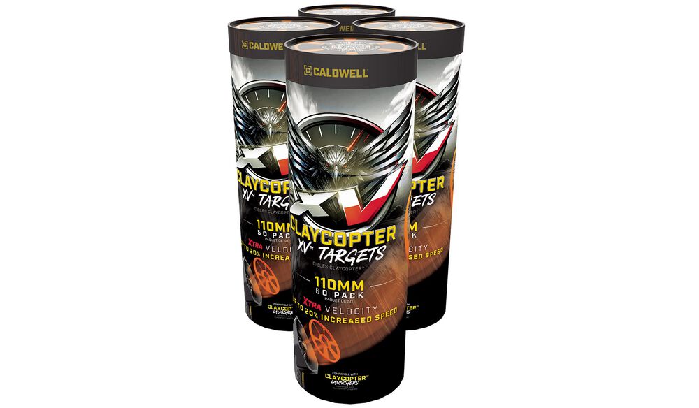 Caldwell Clay Copter Target Disk 110mm XV - 50pk - - Mansfield Hunting & Fishing - Products to prepare for Corona Virus