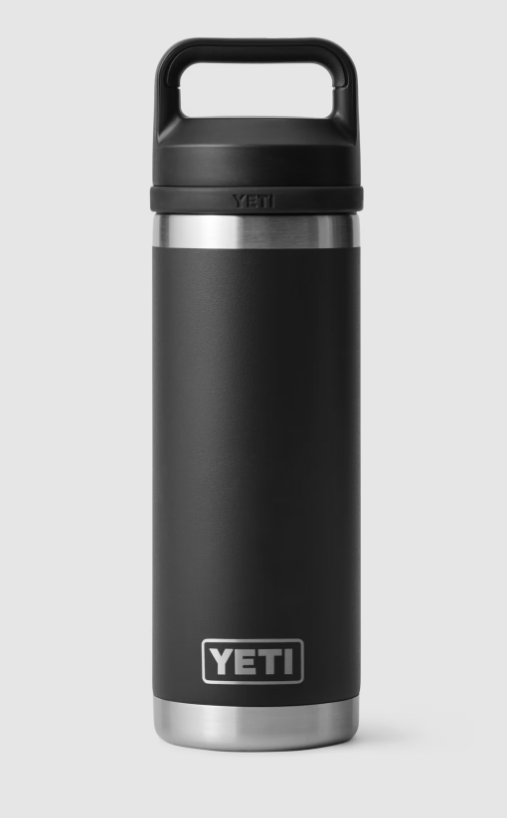 Yeti 18oz Bottle with Chug Cap (532ml) - 18OZ / BLACK - Mansfield Hunting & Fishing - Products to prepare for Corona Virus