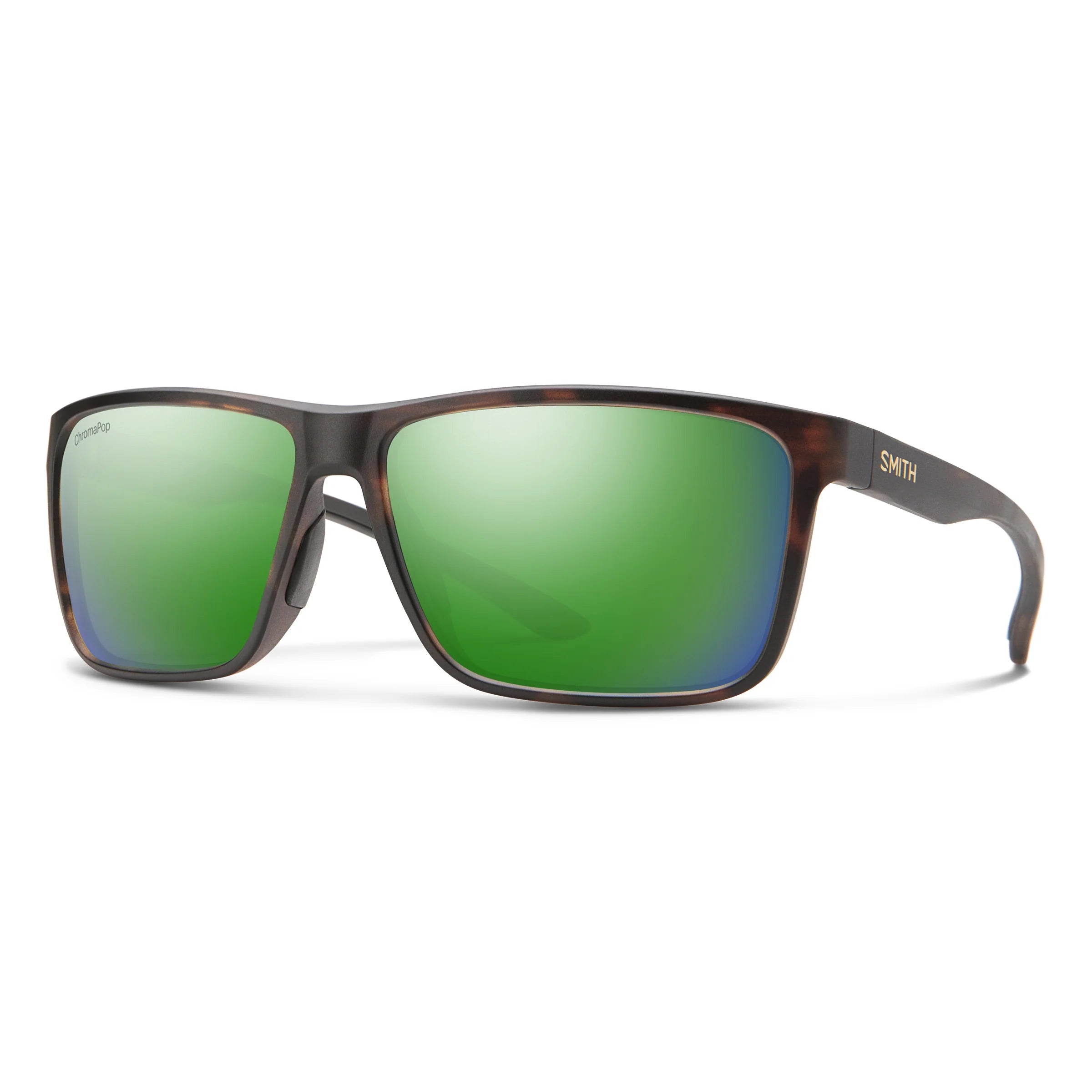 Smiths Optics Riptide Matte Tortoise Chroma Pop Polarized Green MirrorGlasses - - Mansfield Hunting & Fishing - Products to prepare for Corona Virus
