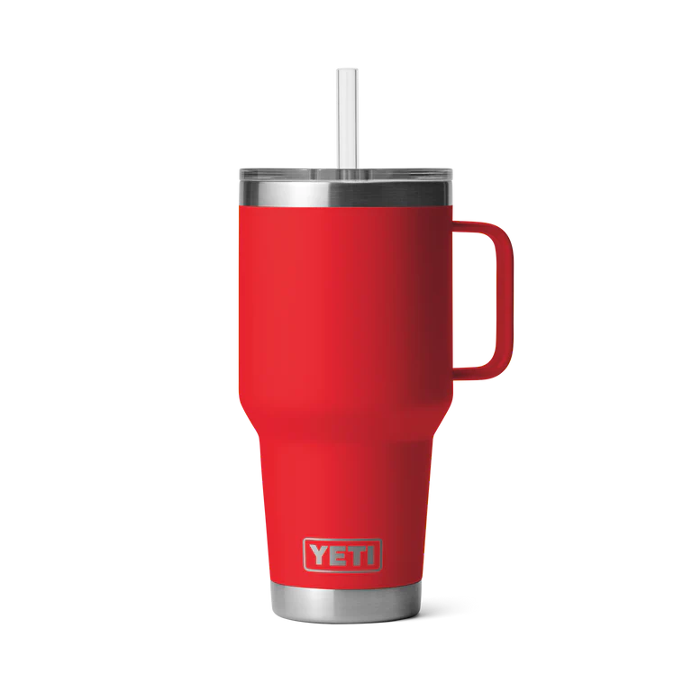 Yeti Rambler 35oz Straw Mug (1L) - 35OZ / RESCUE RED - Mansfield Hunting & Fishing - Products to prepare for Corona Virus