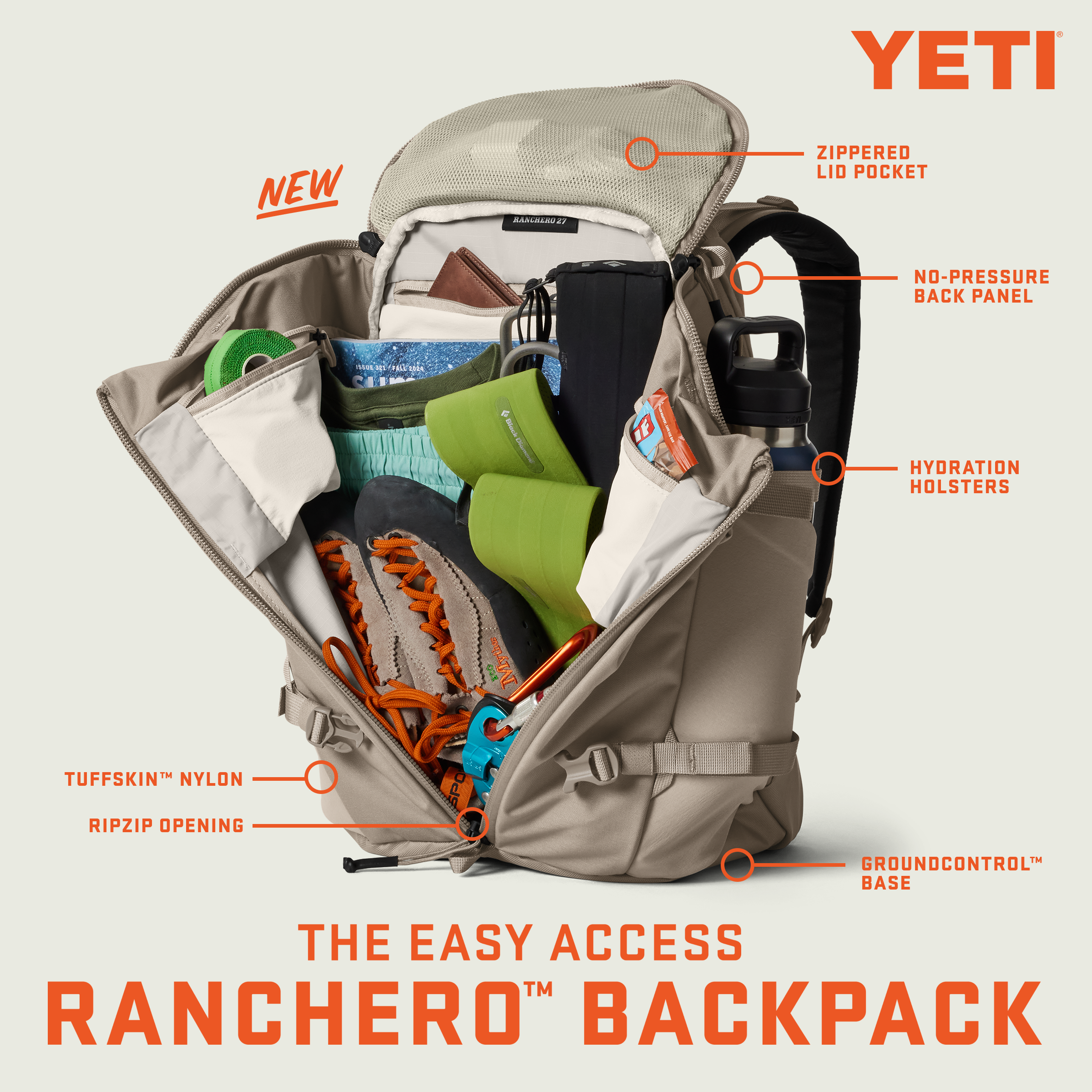 Yeti Ranchero 22L Backpack - - Mansfield Hunting & Fishing - Products to prepare for Corona Virus