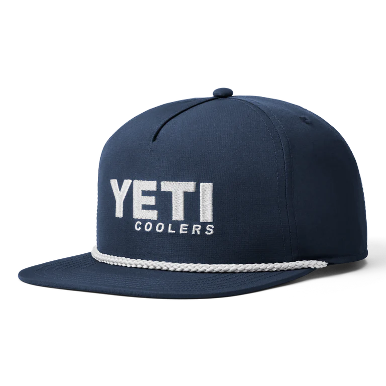 Yeti Coolers Flat Brim Rope Hat - NAVY - Mansfield Hunting & Fishing - Products to prepare for Corona Virus