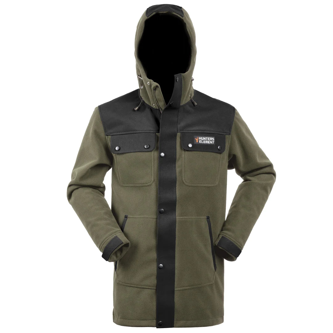 Hunters Element Full Zip Bush Coat - Forest Green - S / FOREST GREEN - Mansfield Hunting & Fishing - Products to prepare for Corona Virus
