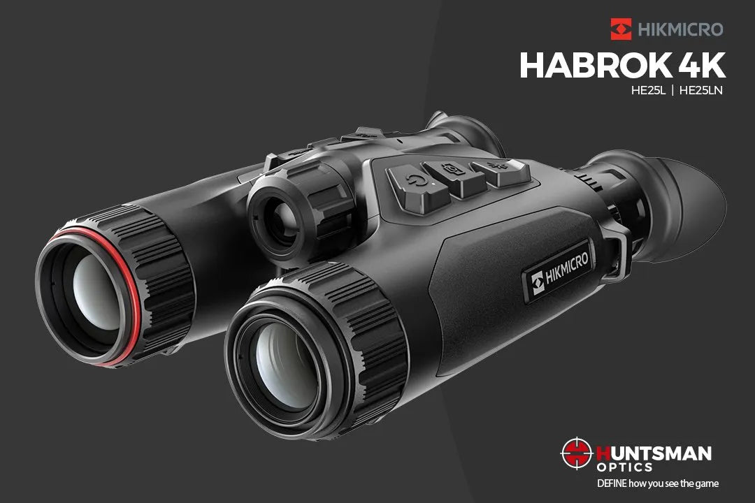 Hikmicro HE25L 2.0 Habrok 25mm LRF Thermal Binoculars - - Mansfield Hunting & Fishing - Products to prepare for Corona Virus
