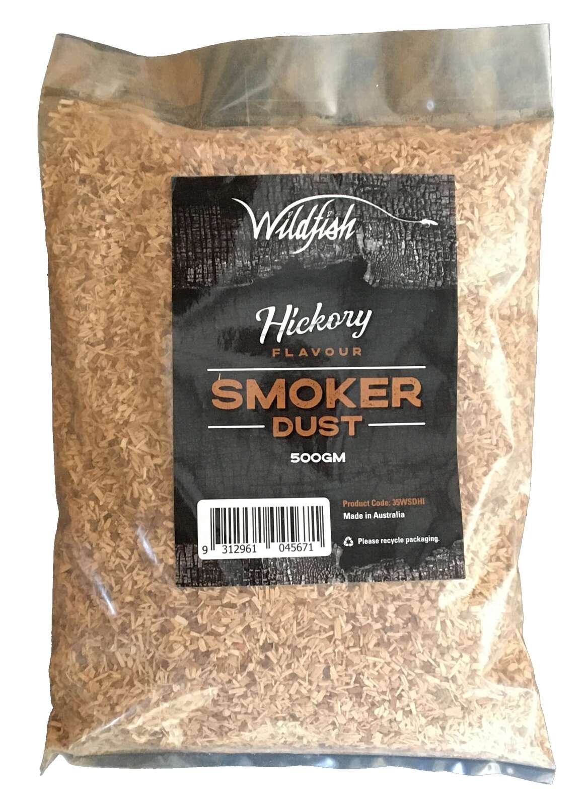 Wildfish Smoker Dust - Hickory 500gr - - Mansfield Hunting & Fishing - Products to prepare for Corona Virus