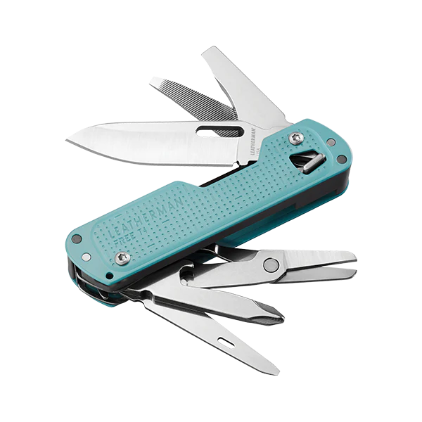 Leatherman FREE T4 Compact Pocket Knife - Arctic - - Mansfield Hunting & Fishing - Products to prepare for Corona Virus