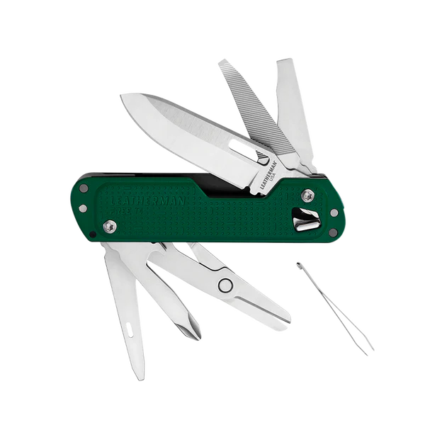 Leatherman FREE T4 Compact Pocket Knife - Evergreen - - Mansfield Hunting & Fishing - Products to prepare for Corona Virus