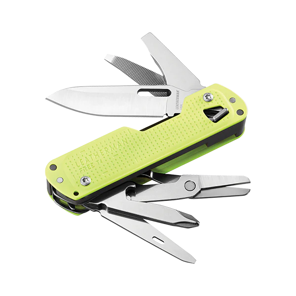 Leatherman FREE T4 Compact Pocket Knife - Lunar - - Mansfield Hunting & Fishing - Products to prepare for Corona Virus