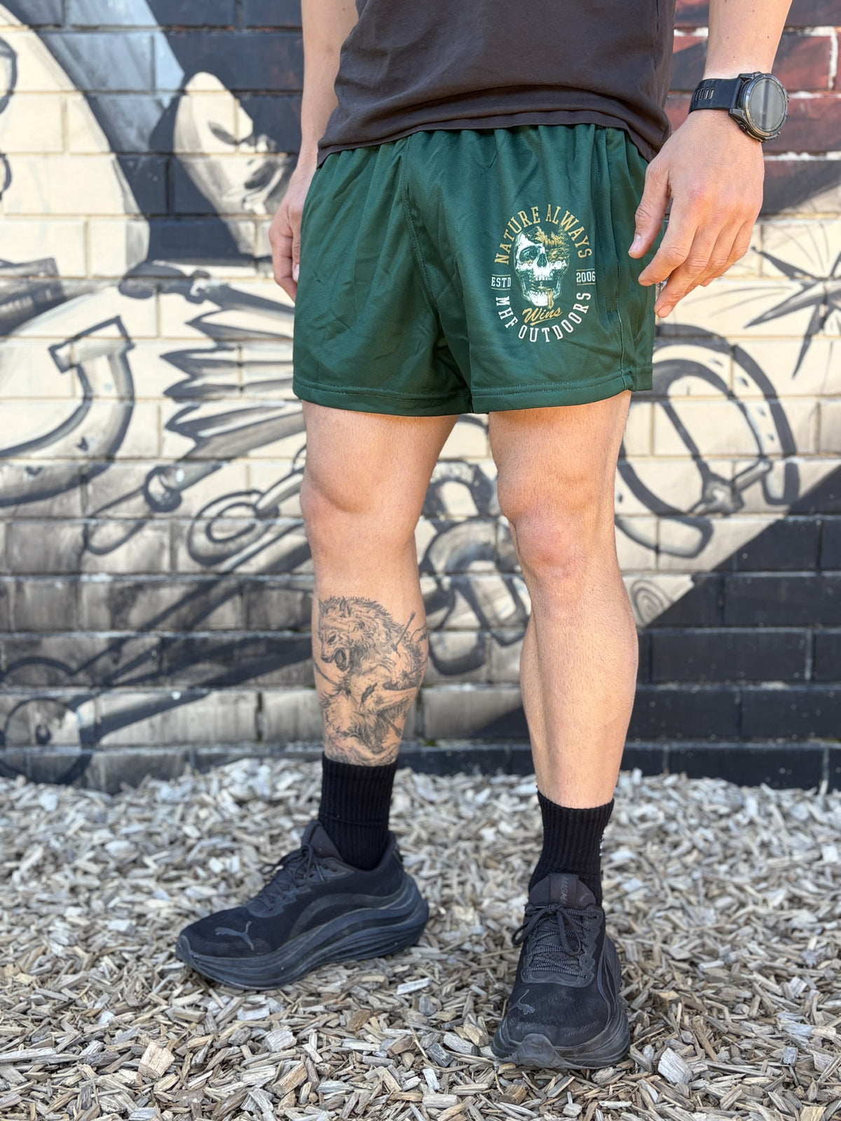 MHF Nature Always Footy Shorts - Side Zip Pockets
