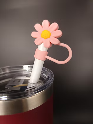 Essential Armour Silicon Straw Covers - Daisy