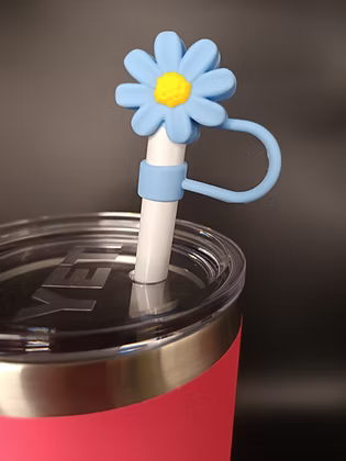 Essential Armour Silicon Straw Covers - Daisy