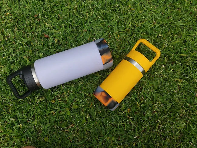 Essential Armour Silicon Yeti Bottle Protector - Orange Camo - The Campfire - - Mansfield Hunting & Fishing - Products to prepare for Corona Virus