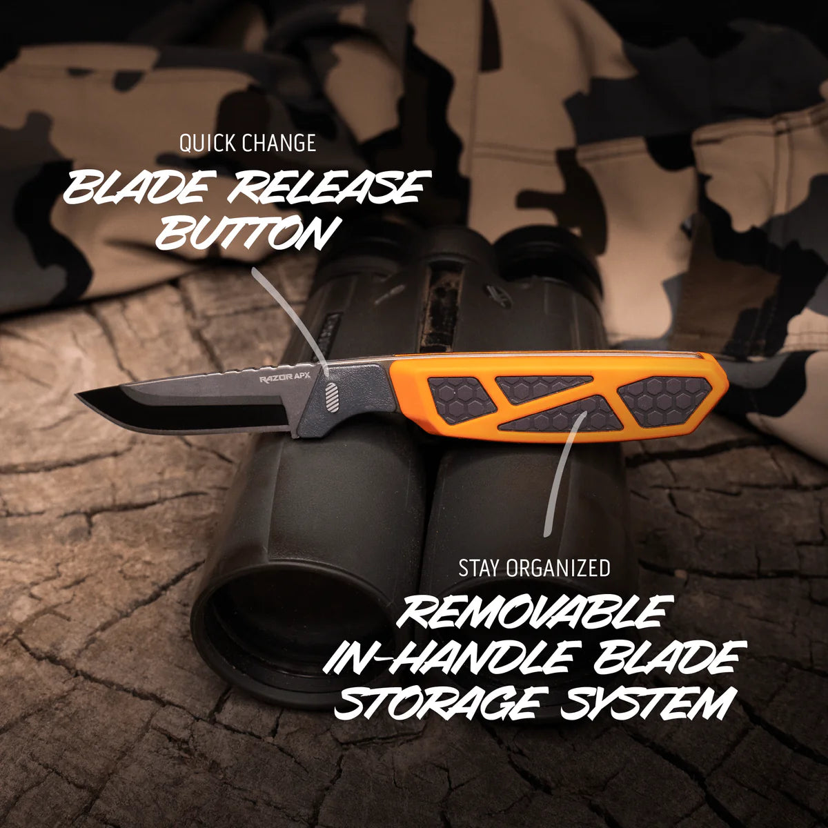 Outdoor Edge Razor APX 2.5" Titanium Coated Frame - - Mansfield Hunting & Fishing - Products to prepare for Corona Virus