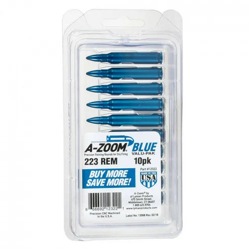 A-Zoom Snap Cap 223 Rem Blue 10pk - - Mansfield Hunting & Fishing - Products to prepare for Corona Virus