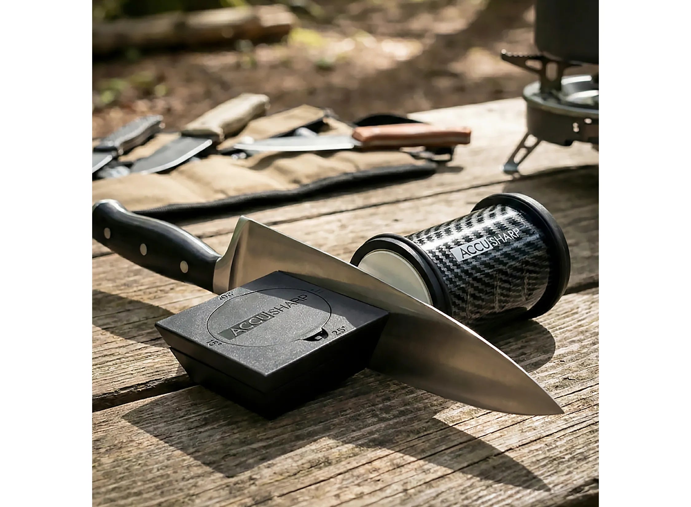 Accusharp Rolling Stone Knife Sharpener - 4 stone - - Mansfield Hunting & Fishing - Products to prepare for Corona Virus