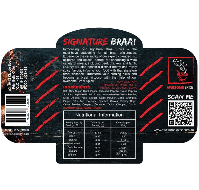 Awesome Spice - Signature Braai - - Mansfield Hunting & Fishing - Products to prepare for Corona Virus