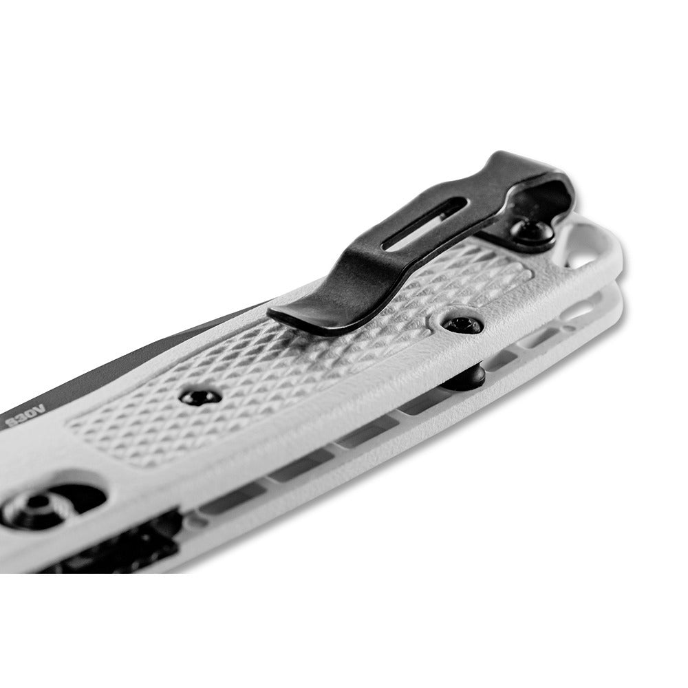 Benchmade Mini Bugout S30V Steel Folding Pocket Knife - White Givory - - Mansfield Hunting & Fishing - Products to prepare for Corona Virus