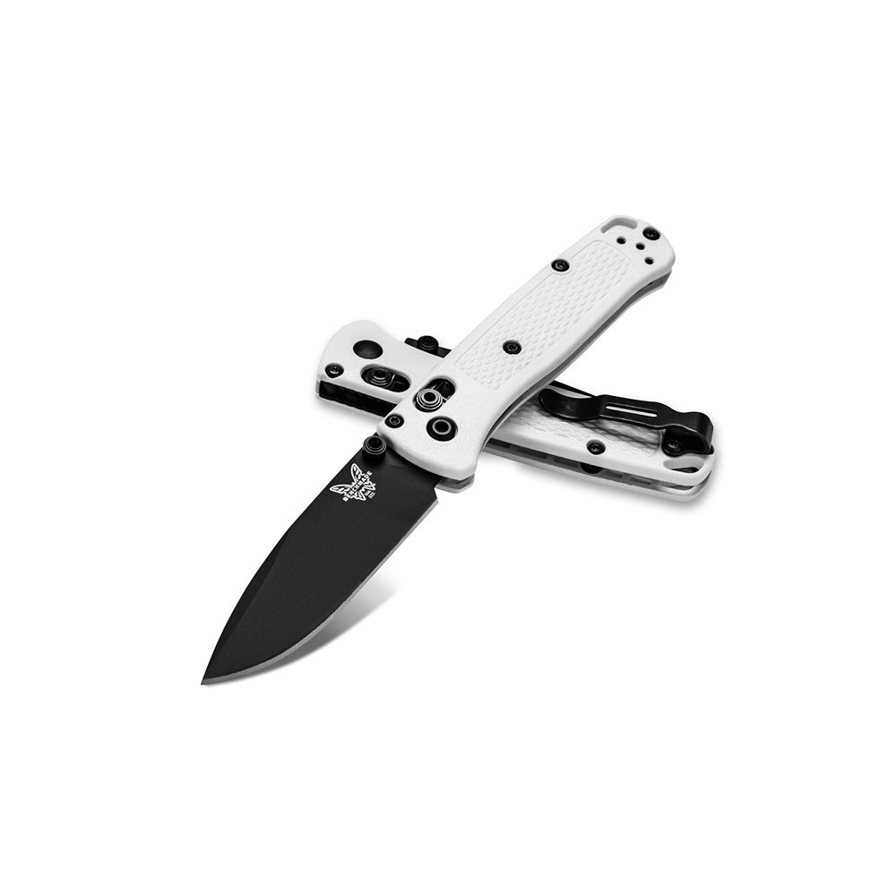 Benchmade Mini Bugout S30V Steel Folding Pocket Knife - White Givory - - Mansfield Hunting & Fishing - Products to prepare for Corona Virus