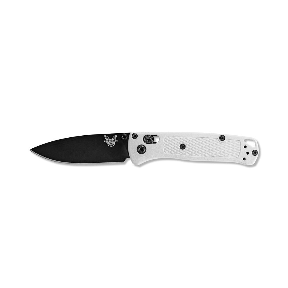 Benchmade Mini Bugout S30V Steel Folding Pocket Knife - White Givory - - Mansfield Hunting & Fishing - Products to prepare for Corona Virus