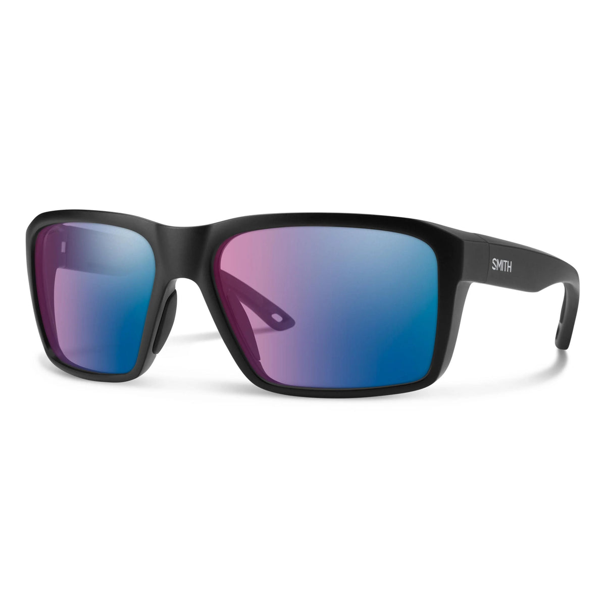 Smith Optics Backcast - Matte Black Frame ChromaPop Glass Polarchromic Rose Blue Mirror - - Mansfield Hunting & Fishing - Products to prepare for Corona Virus